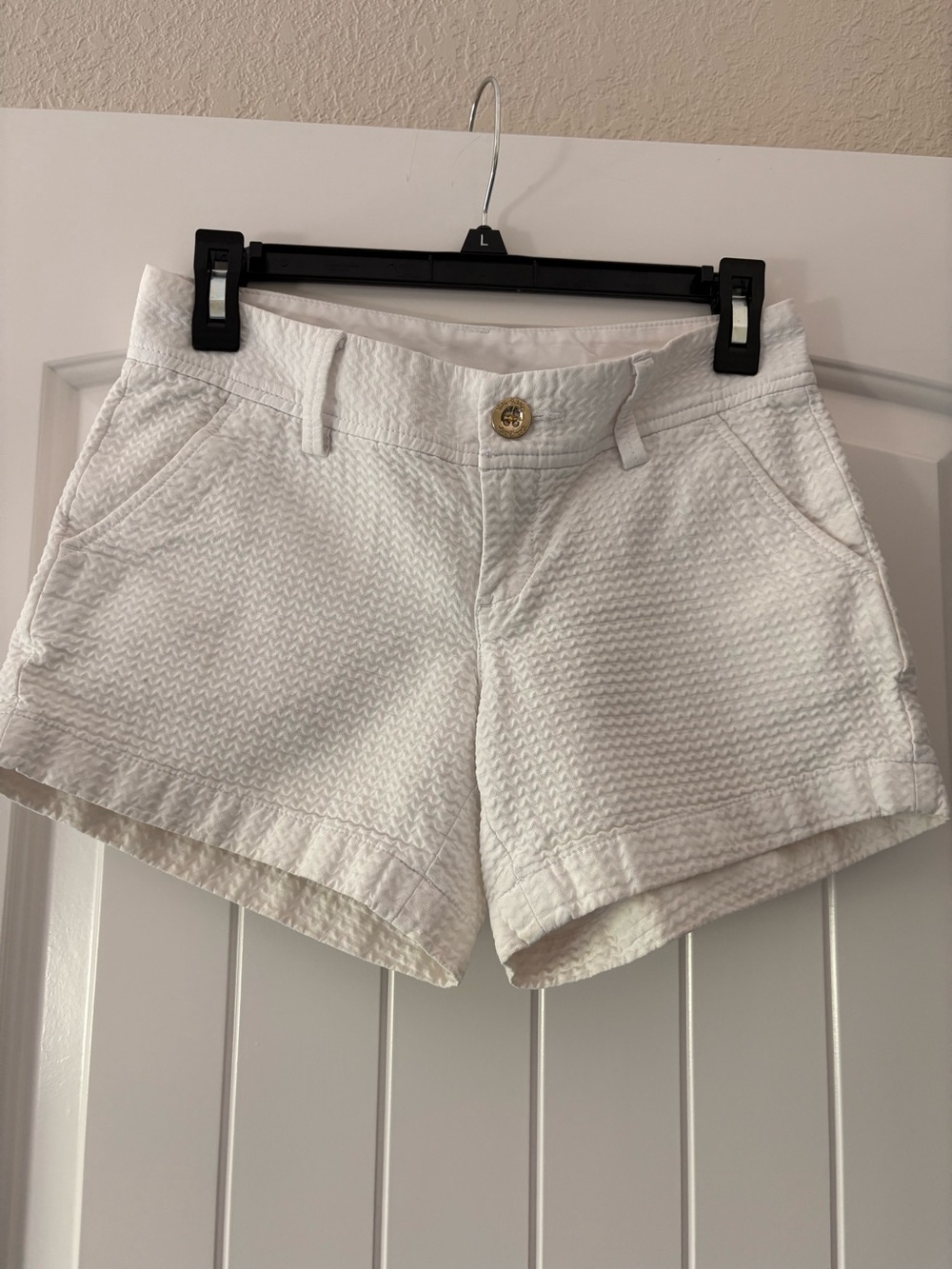 Lilly Pulitzer White Textured Women's Shorts